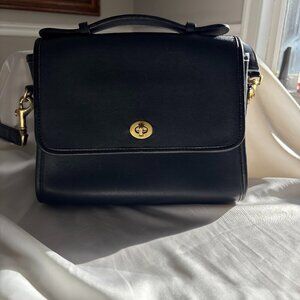 Vintage Coach Court Bag in Black